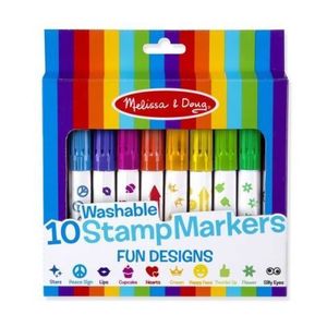 Set 10 stampile marker lavabile Fun Melissa and Doug imagine