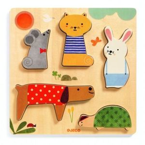 Puzzle lemn animale de companie imagine