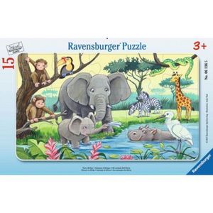 Puzzle animale din africa, 15 piese imagine