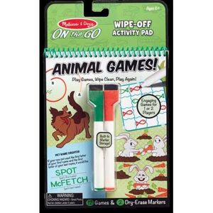 Carnet reutilizabil cu activitati si jocuri Animale -Melissa And Doug imagine