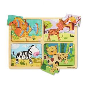 Primul meu puzzle eco din lemn Animalele - Melissa & Doug imagine