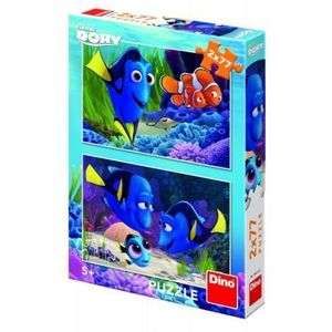 Puzzle 2 in 1 - gasirea lui dory (77 piese) imagine