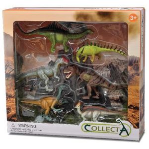 Set 6 figurine Dinozauri pictate manual WB Collecta imagine