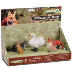 Set 5 figurine Animale din padure pictate manual LPP Collecta imagine