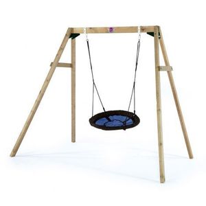 Leagan din lemn pentru copii Nest Swing Set Plum imagine