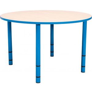 Masa rotunda Bambino reglabila 40 - 58 cm cu cant bleu imagine