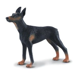 Figurina pictata manual caine Doberman Pinscher imagine