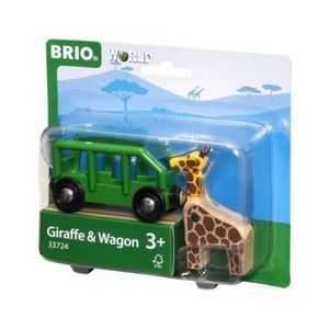 Remorca si girafa 33724 Brio imagine