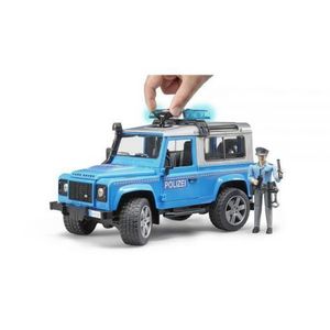 BRUDER - MASINA DE POLITIE LAND ROVER DEFENDER CU POLITIST SI ACCESORII imagine