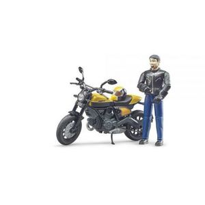 BRUDER - MOTOCICLETA SCRAMBLER DUCATI FULL THROTTLE CU SOFER imagine