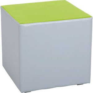 Puf mic gri-verde lime imagine