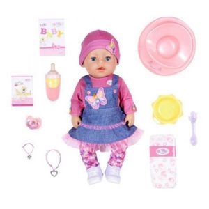 BABY born-Papusa interactiva cu sarafan de blugi - 43 cm imagine