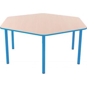 Masa hexagonala Bambino 58 cm cu cant bleu imagine