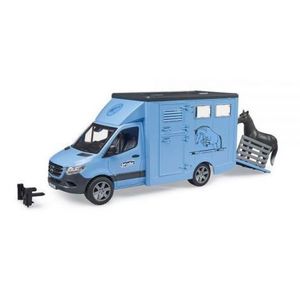 Bruder - transportor de animale mercedes benz cu un cal 02674 Bruder imagine