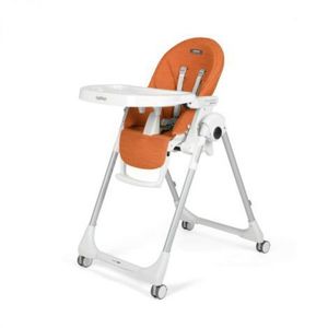 Scaun de masa 2 in 1 Peg Perego Prima Pappa Zero Follow Me, 0-15 Kg, Wonder Orange, Portocaliu imagine