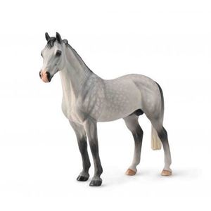 Figurina pictata manual armasar Hanoverian Dappled Grey imagine