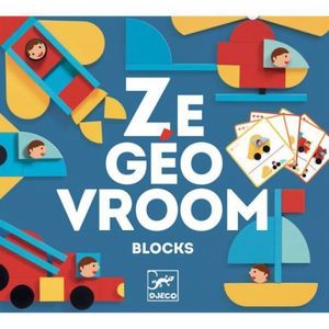 Ze GeoVroom Djeco, joc de construit cu piese geometrice imagine