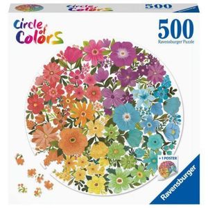 PUZZLE CERC FLORI, 500 PIESE imagine