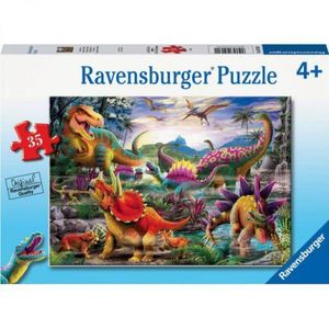 PUZZLE ATACUL T-REX, 35 PIESE imagine