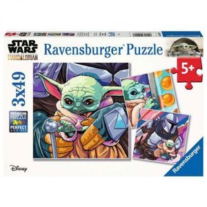 PUZZLE BABY YODA, 3x49 PIESE imagine