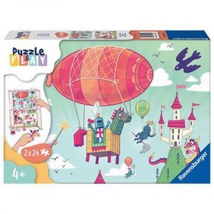 PUZZLE SI JOC PETRECERE REGALA, 2x24 PIESE imagine