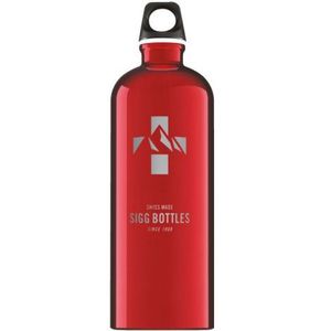 Bidon din aluminiu Mountain Red, 1l imagine