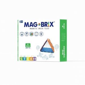 Set magnetic Magbrix 6 piese patrate mari - compatibil cu caramizi de constructie tip Lego imagine