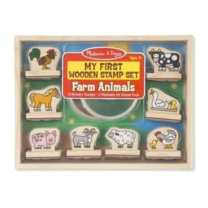 Primele mele stampile Animale de la ferma Melissa and Doug imagine