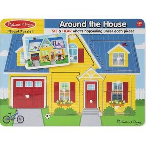 Puzzle Incastru Din Lemn Cu Sunete Casa mea, pentru 2 ani, Melissa and Doug 734 imagine