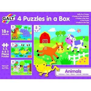 Set 4 puzzle-uri - animalute (2, 3, 4, 5 piese) imagine