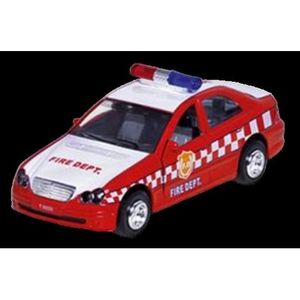 Masinuta die cast cu sunete si lumini, 15 cm, pompieri, rosie imagine