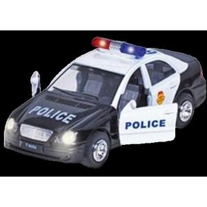 Masinuta Die Cast Cu Sunete Si Lumini, 15 Cm, Politie, Neagra imagine