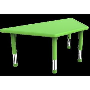 Masa trapezoidala verde din plastic reglabila marimea 1-3 pentru gradinita imagine