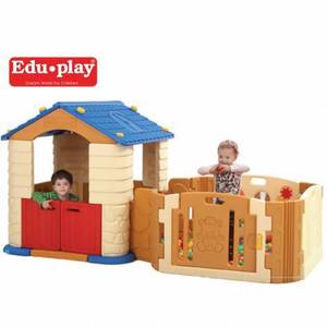 Casuta copii cu spatiu joaca pentru exterior Edu Play BM7340 imagine