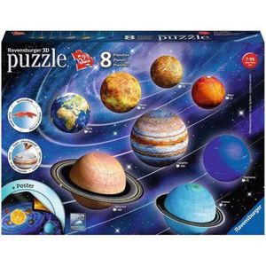 PUZZLE 3D SISTEMUL SOLAR, 27 54 72 108 PIESE imagine