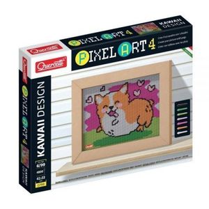 Joc Pixel Art Kawaii 4 planse Design Corgi, 6-99 ani, Quercetti Q00799 imagine