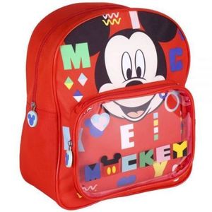 Rucsac Mickey Mouse cu buzunar transparent, 25x30x12 cm imagine