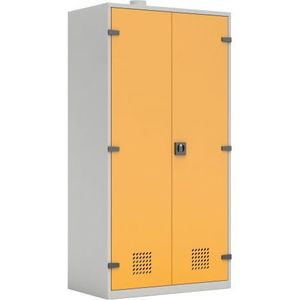 Dulap metalic securizat pentru depozitare substante chimice, dotare laborator scolar, 102 x 60 x 200 cm imagine