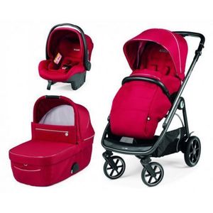 Carucior 3 in 1 Peg Perego Veloce, Primoviaggio SL, 0 - 22 kg, Red Shine, Rosu imagine