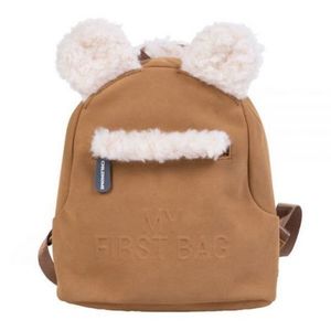 Rucsac pentru copii Childhome My First Bag, aspect piele intoarsa Bej imagine