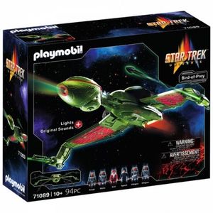 Nava Klingon Bird-of-Prey Star Trek Playmobil 71089 cu Efecte de Lumini, 10 ani + imagine