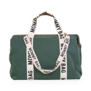 Geanta de infasat Childhome Mommy Bag Signature Verde imagine