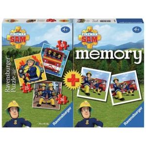 Puzzle + Joc Memory Pompierul Sam, 25 36 49 Piese imagine