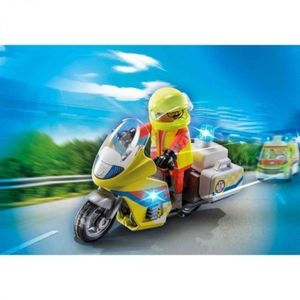 Playmobil - Motocicleta Galbena Cu Lumini imagine