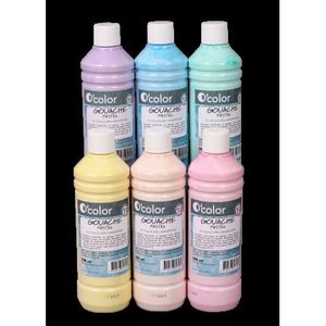 Guasa lavabila 6 x 500 ml, culori pastel imagine