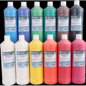 Set de 12 x 1000 ml Guasa lavabila pentru pictura culori primare imagine