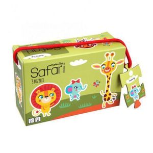 Set de 3 puzzle, Safari - Little Bright Ones imagine