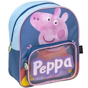 Rucsac Peppa Pig cu buzunar transparent, 25x30x12 cm imagine