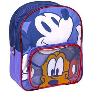 Rucsac Mickey Mouse cu buzunar transparent, 25x30x12 cm imagine