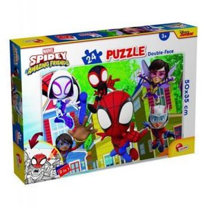 Puzzle de colorat - distractie cu paienjenelul marvel si prietenii lui uimitori (24 piese) imagine